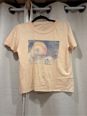 PS/LA Peach Graphic Wave Tee